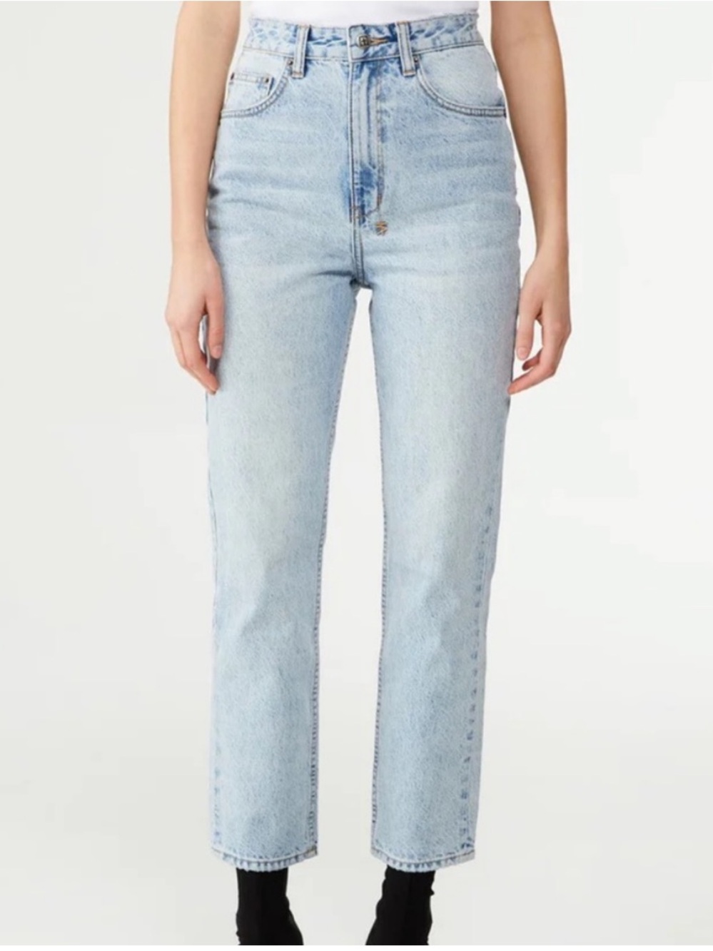 Ksubi Chlo Wasted High Rise Straight Leg Jeans in Karma Sz 27